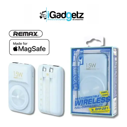Remax Lefon MagSafe Wireless Charger Power Bank 10,000 mAh 2 Ports